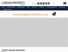 Tablet Screenshot of londonpropertymagazines.com